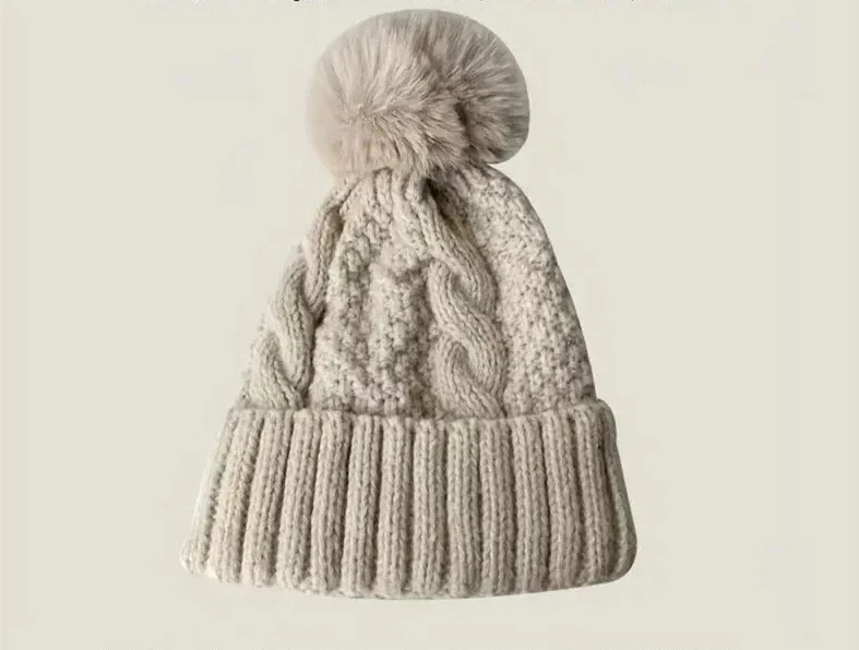 Beanie Wit - Trendy Polyester - Afbeelding 3