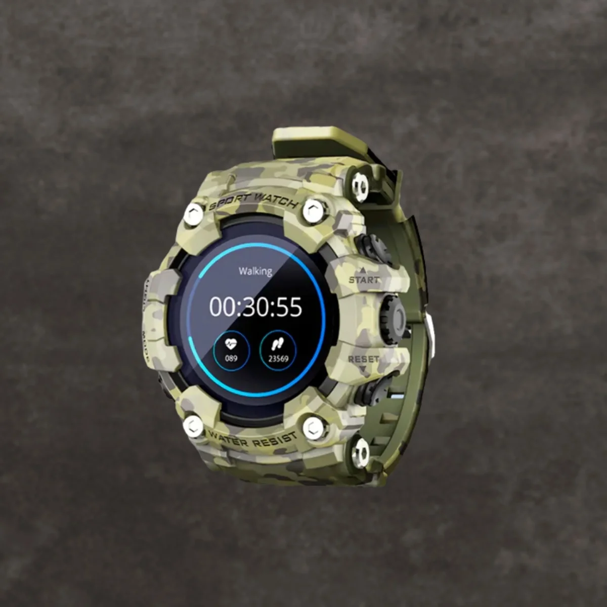 Militair Smartwatch - Zwart - Afbeelding 4
