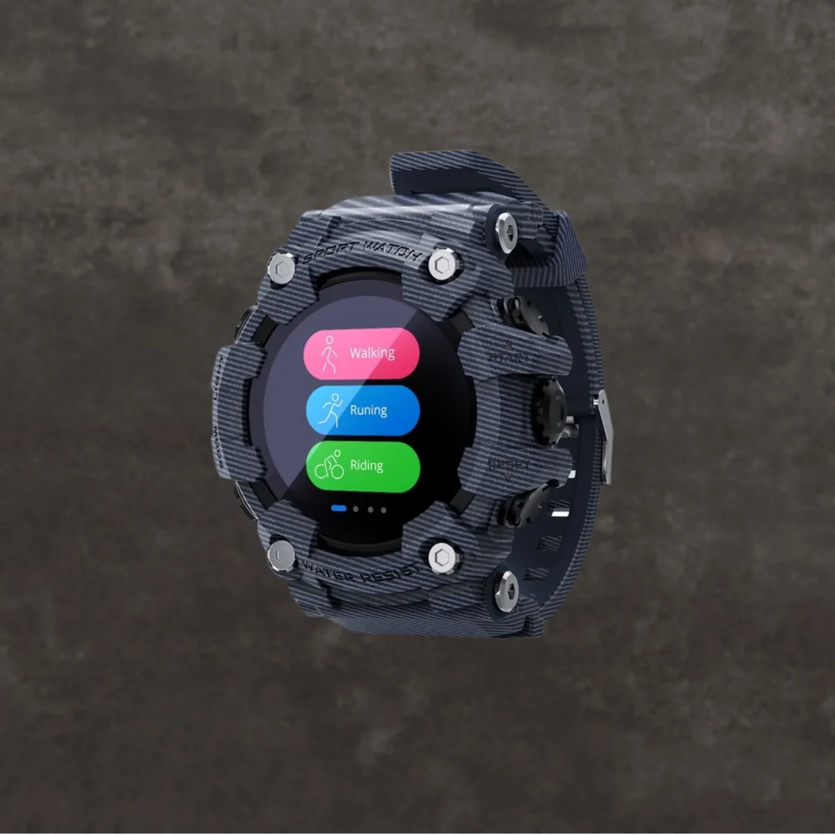 Militair Smartwatch - Zwart - Afbeelding 3