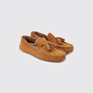 Rosslare Dames Mocassin Pantoffels - Sand